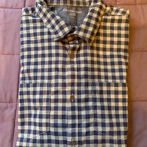 Calvin Klein long sleeve cotton/linen blend shirt
